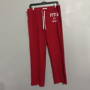 Vintage Abercrombie & Fitch Red Sweatpants Women's Med